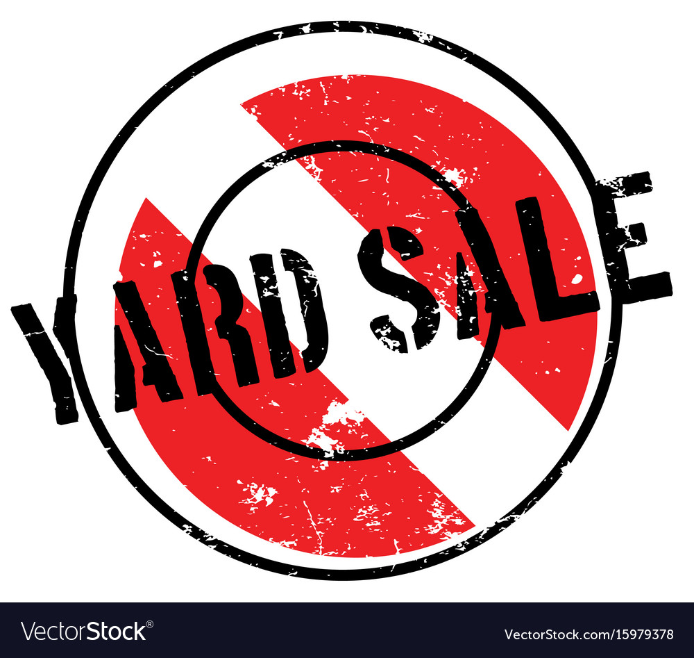 Yard sale rubber stamp