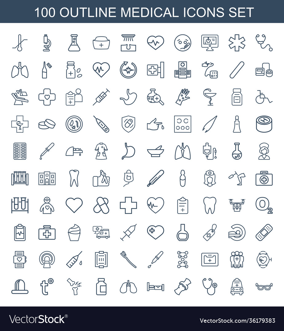 100 medical icons