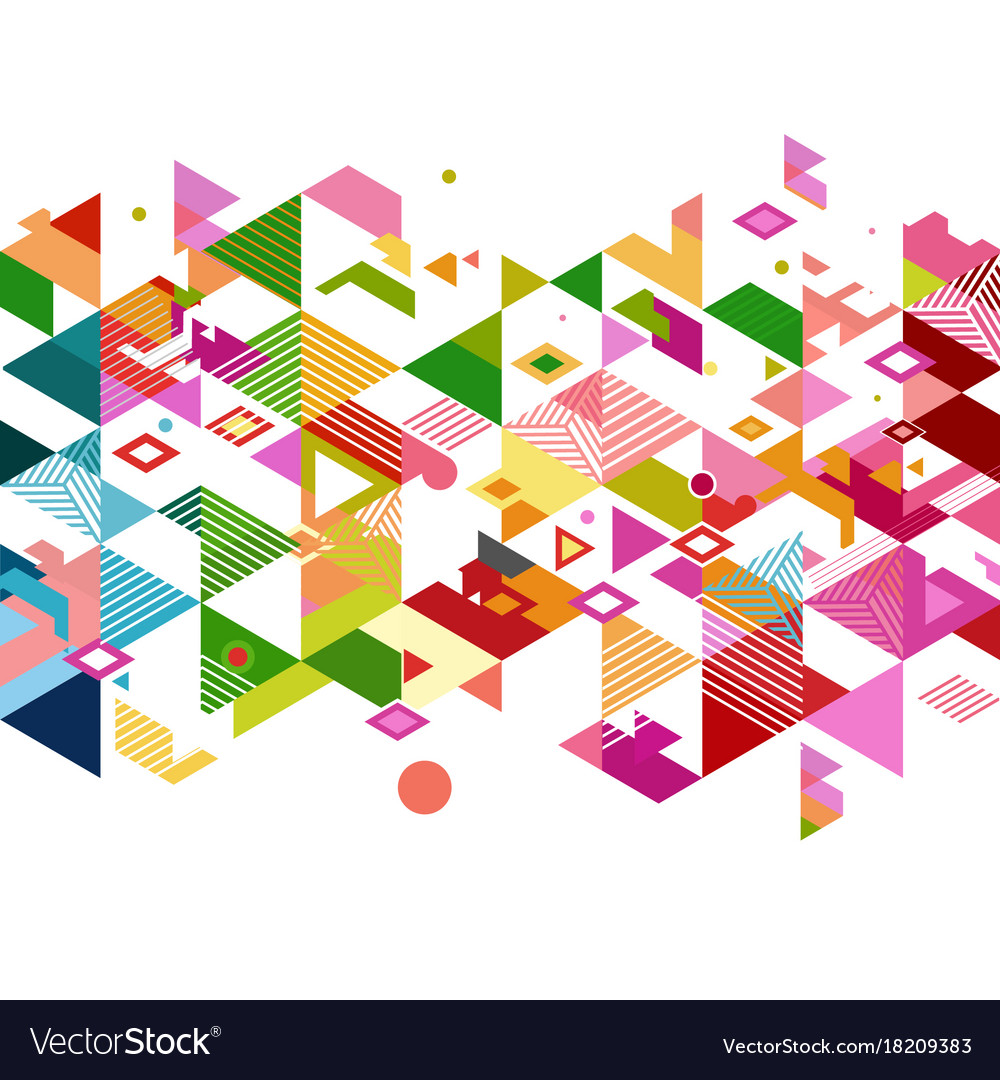 Abstract colorful and creative geometric Vector Image