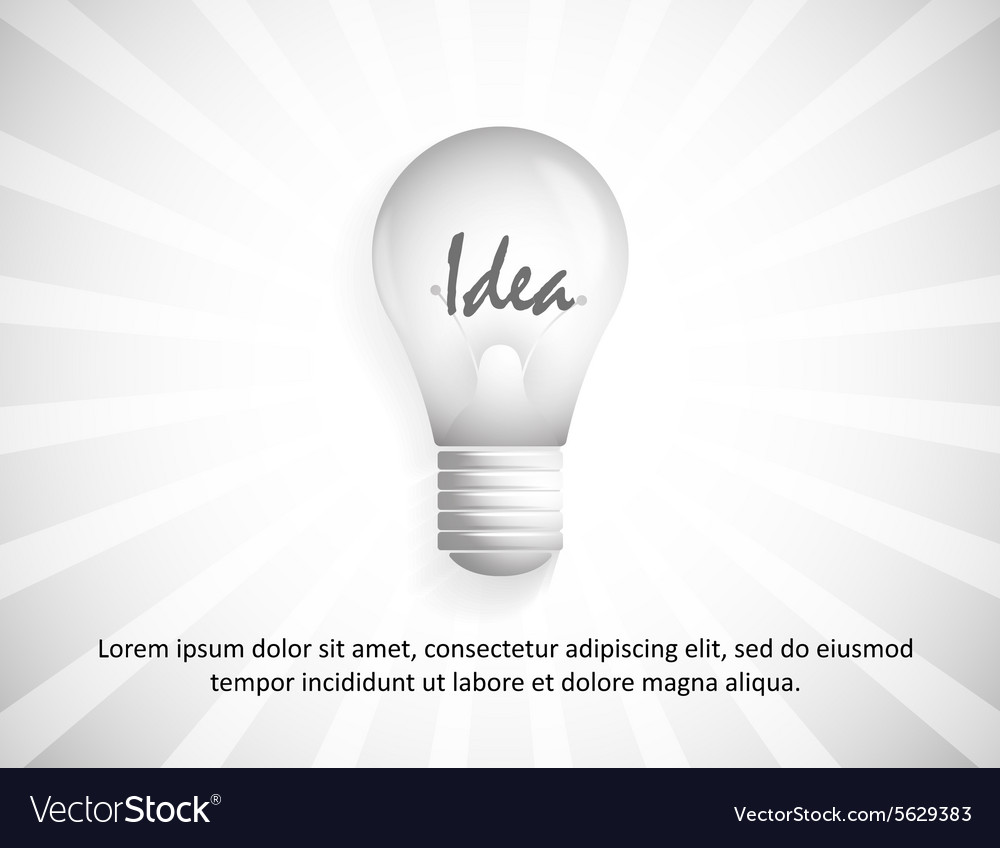 Background with idea in the bulb