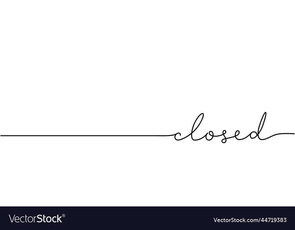 Closed word - continuous one line