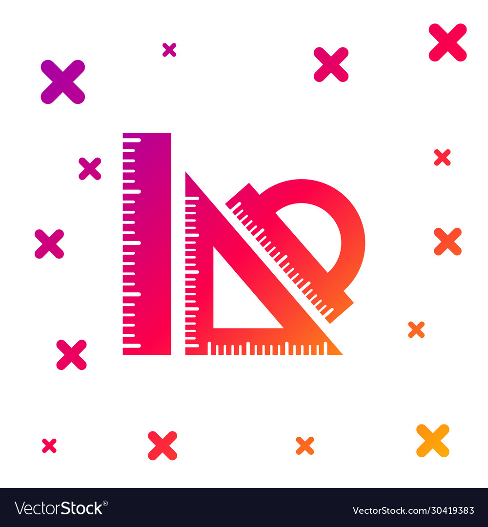 Color set ruler triangular and protractor vector image Color set ruler triangular and protractor