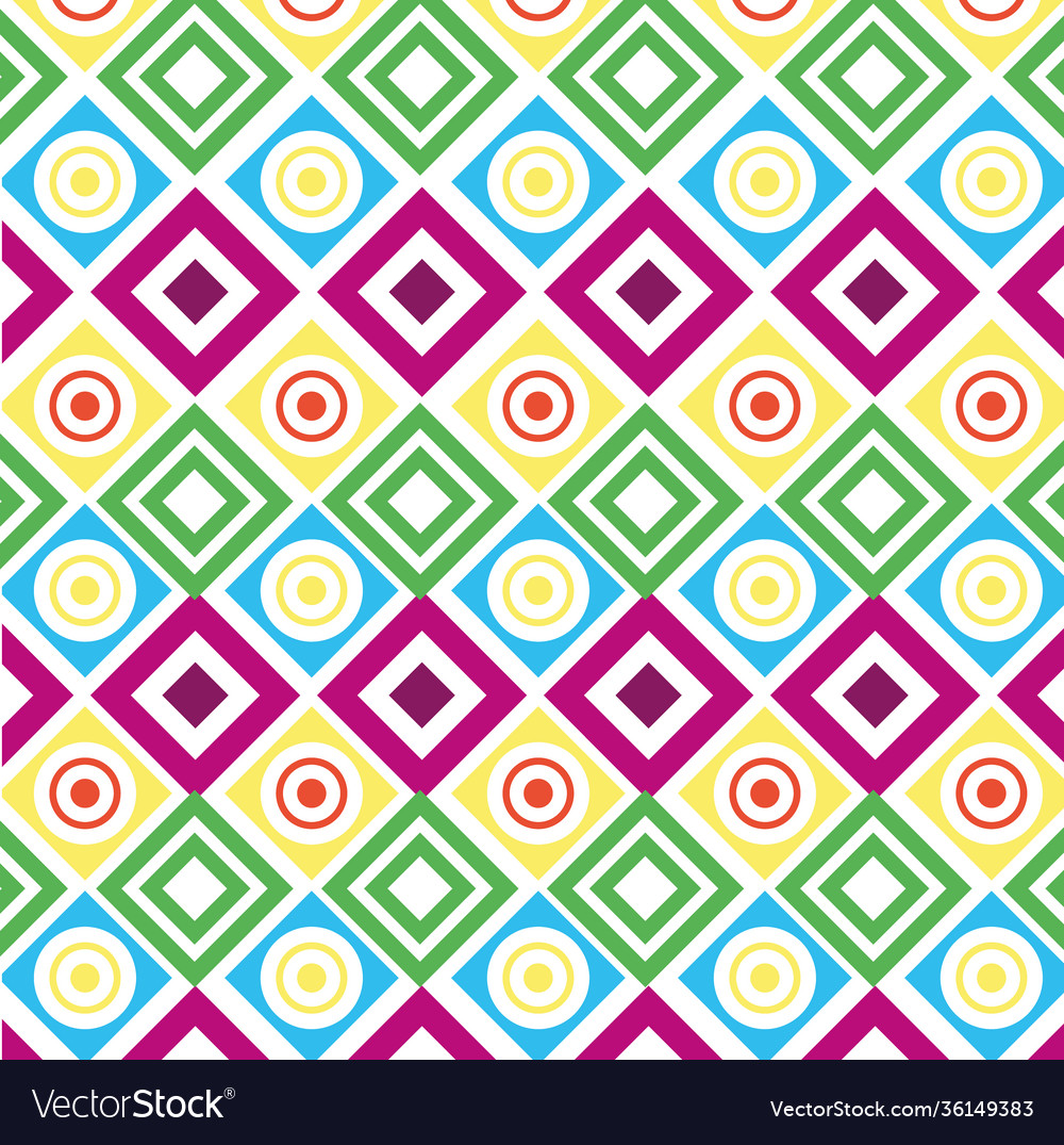 Geometric shapes and colored pattern background