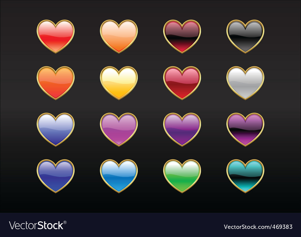 Heart shape buttons
