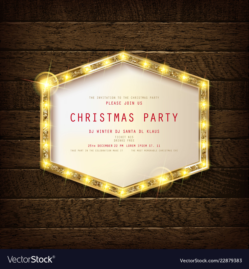 invitation merry christmas party poster royalty free vector