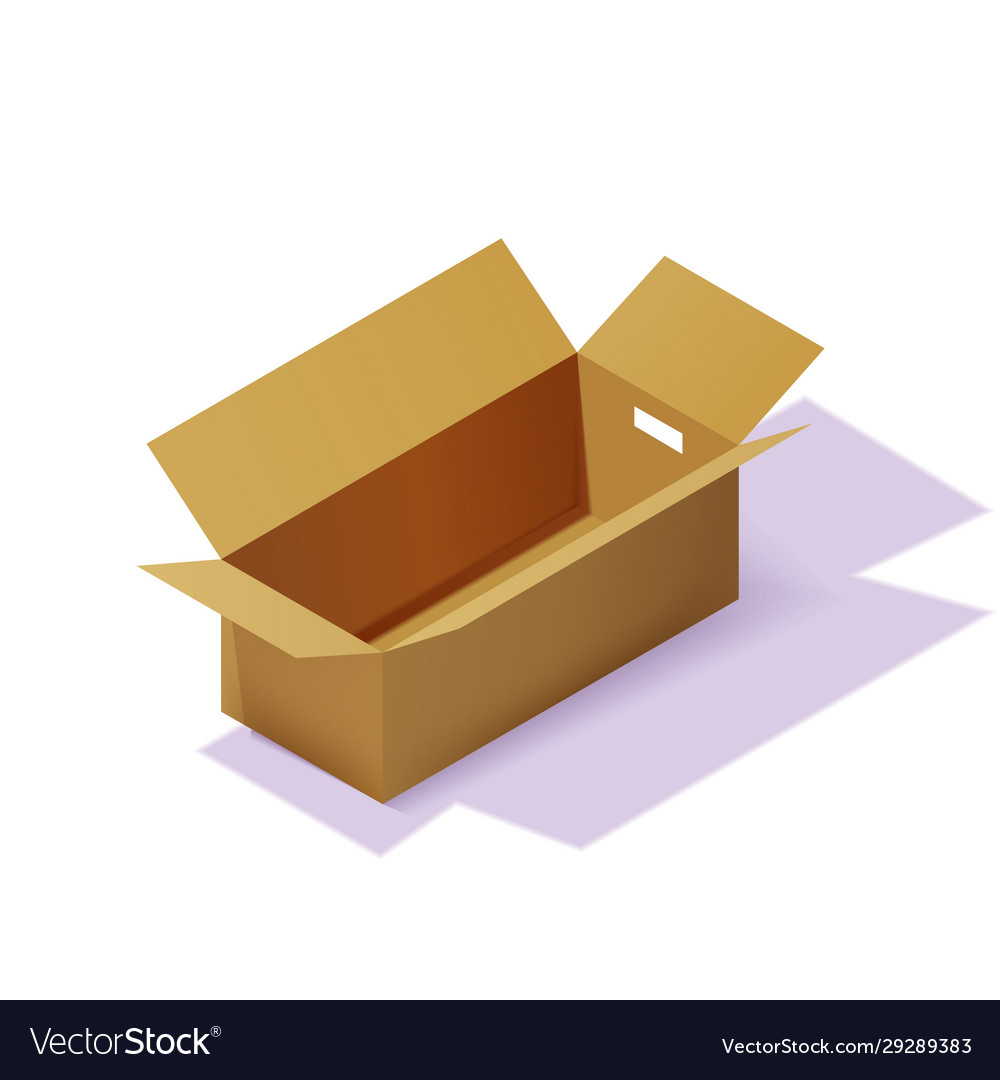 Isometric carton packaging box 3d realistic icons Vector Image