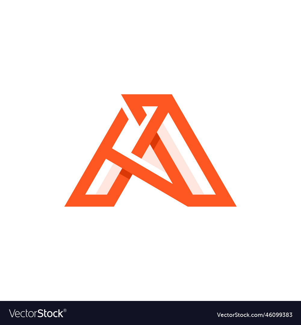 Letter a monogram simple line creative logo