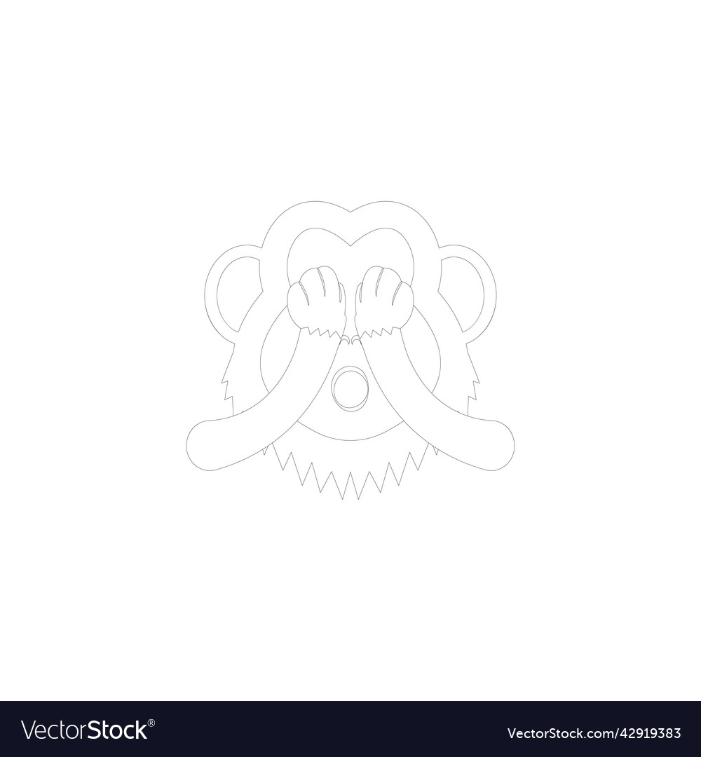 Monkey icon design element Vector Image Monkey icon design element