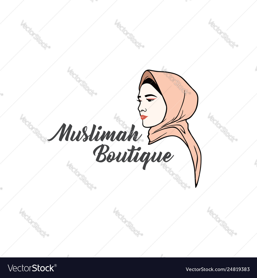 Stylish Hijab Girl Brand Logo