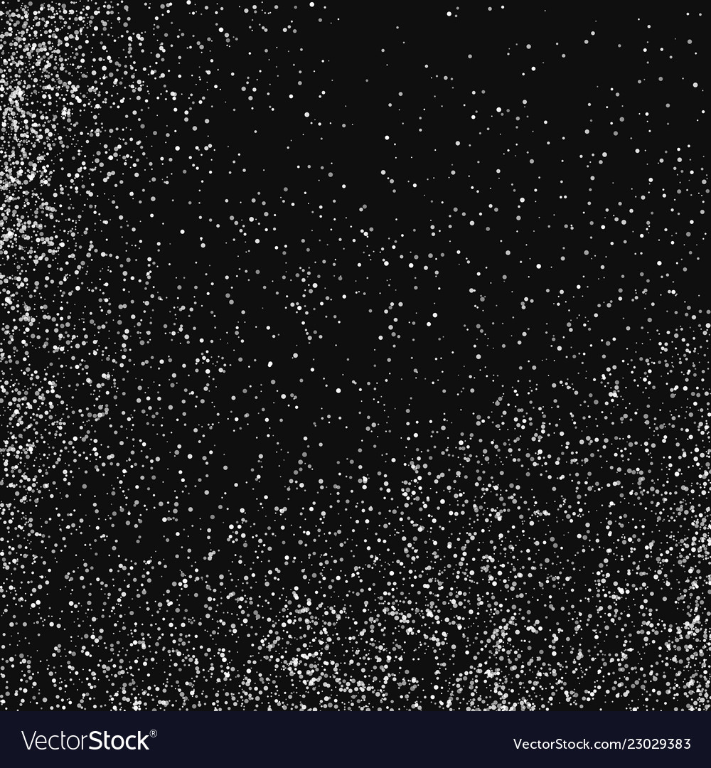 White abstract particles on black background Vector Image