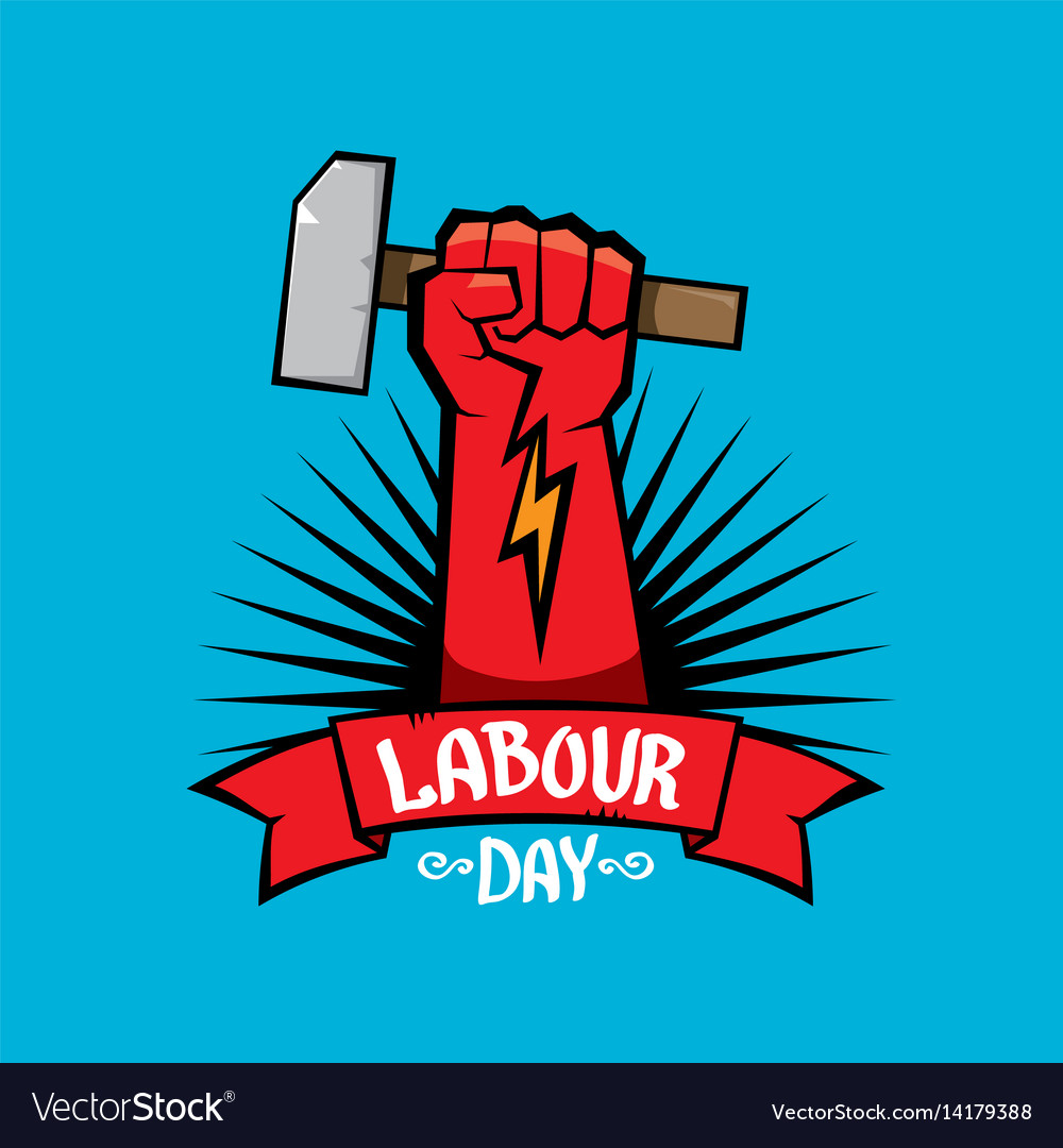 1 may - labour day labour day poster Royalty Free Vector