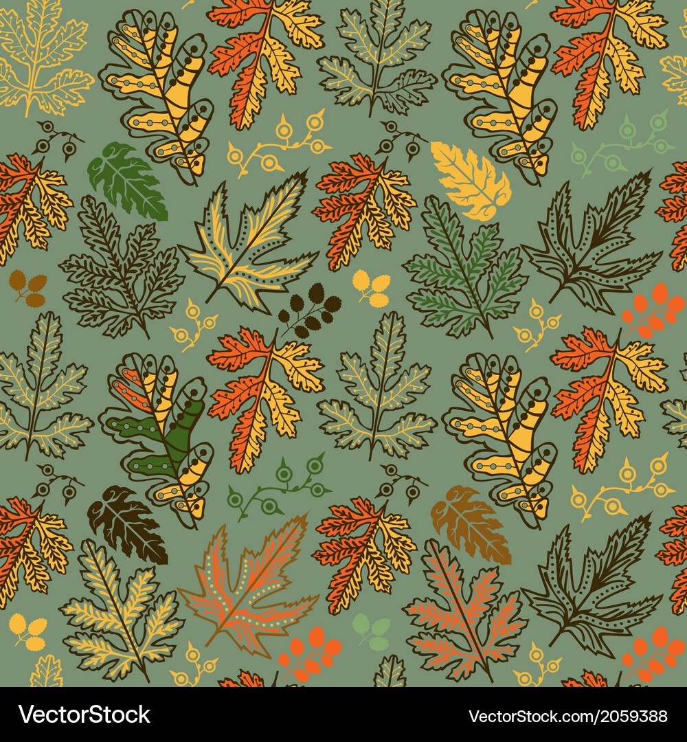 A seamless pattern with leafautumn leaf background