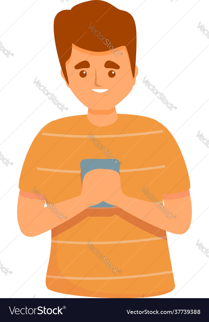 Boy like messaging network icon cartoon style Vector Image