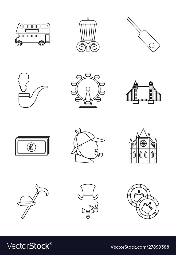 Bundle london country set icons