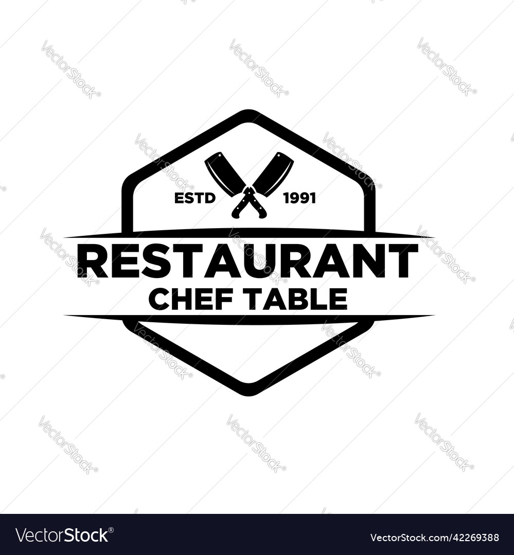 Küche Restaurant Logo Konzept Metzger