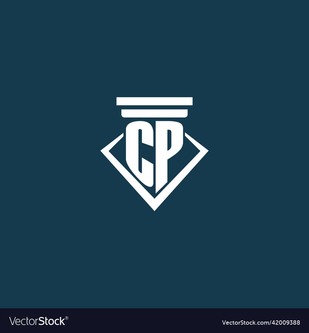 Cp Initial Monogramm Logo für Anwalt der Anwaltskanzlei