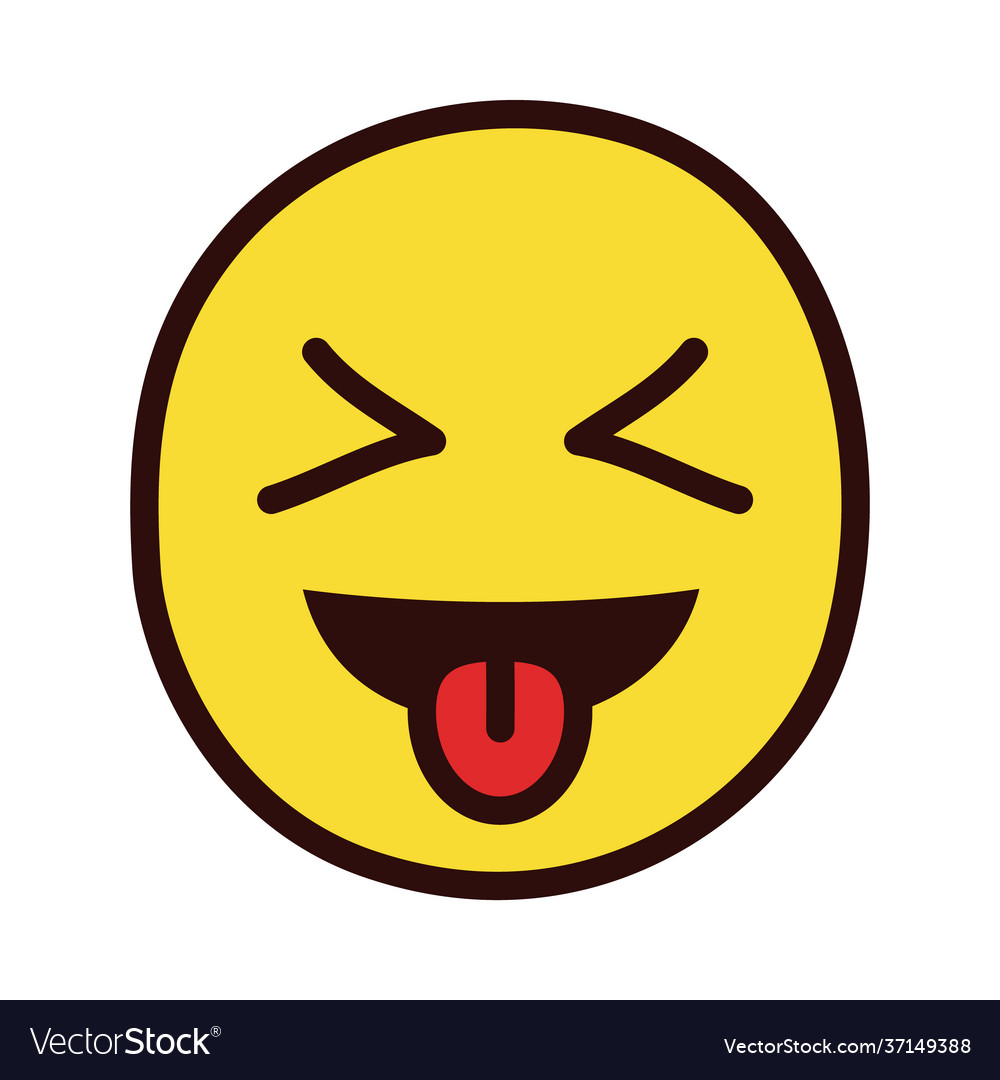 Emoji showing tongue Royalty Free Vector Image