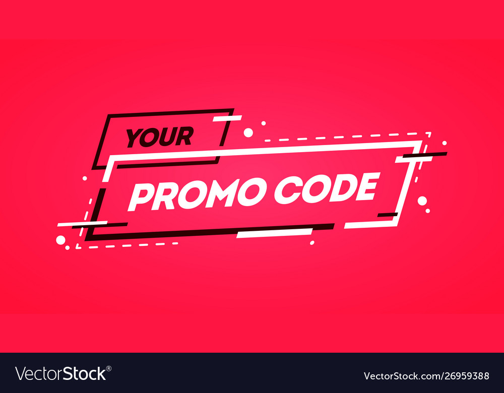 Flat promo code coupon banner design Royalty Free Vector