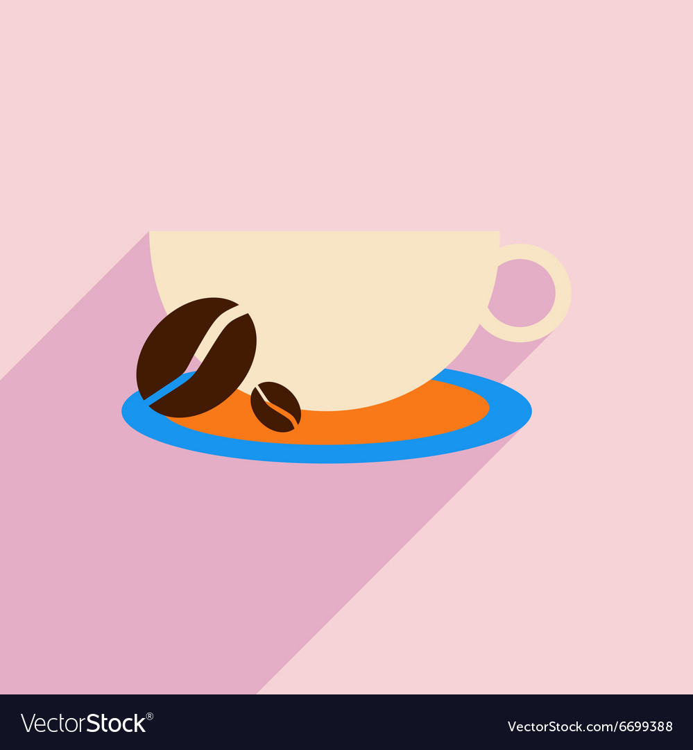 Flat with shadow icon and mobile application