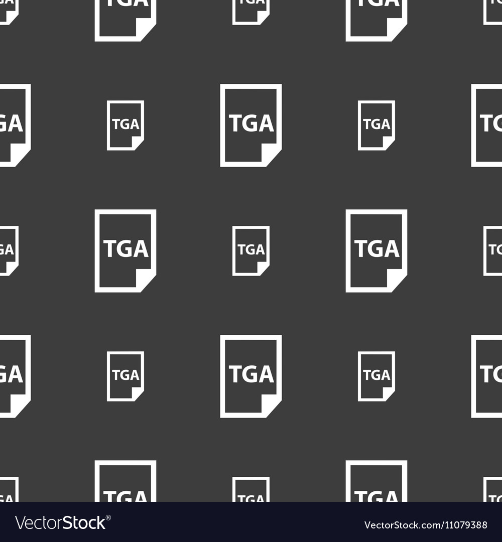 Image file type format tga icon sign seamless