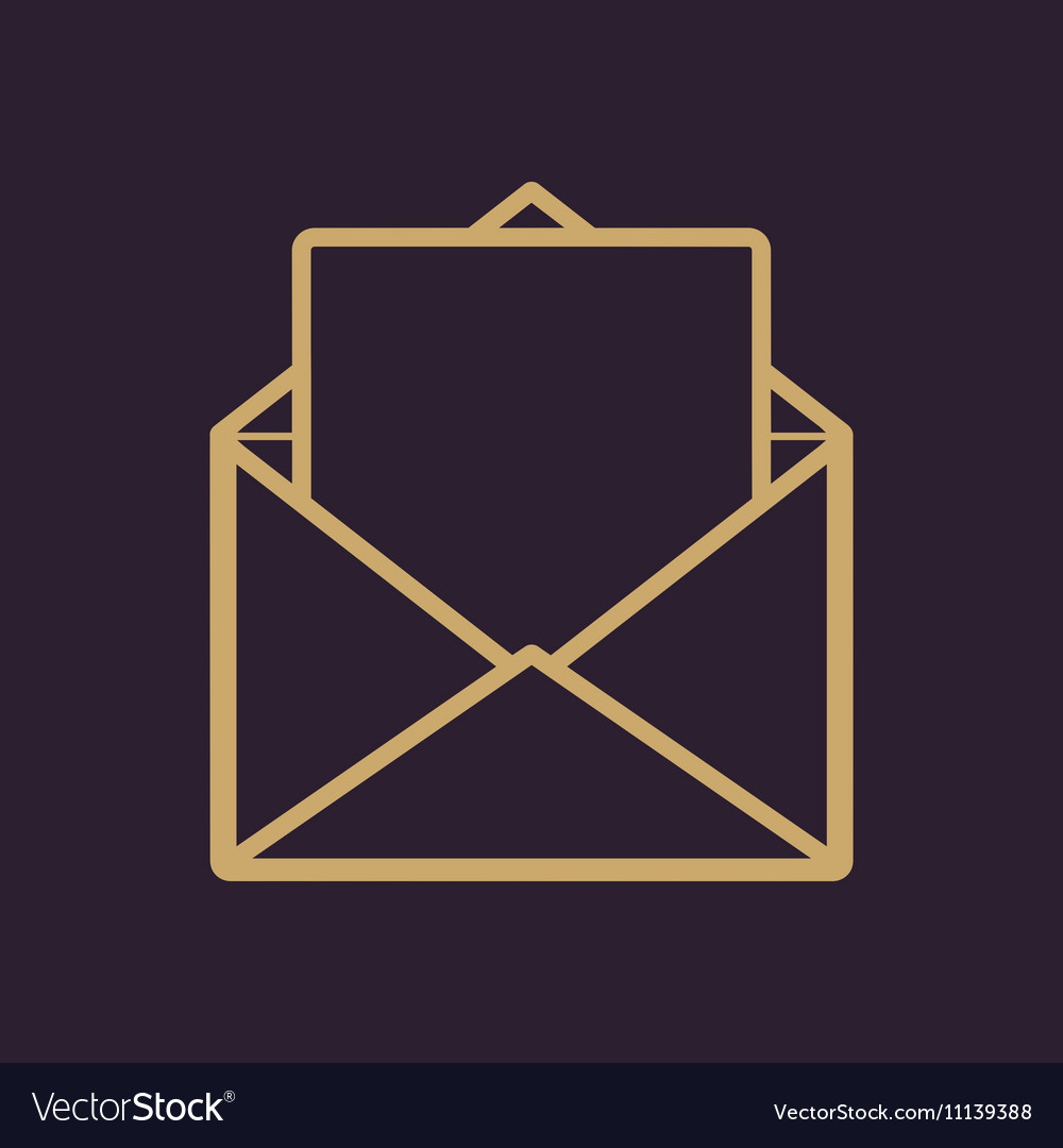 Mail icon open envelope symbol