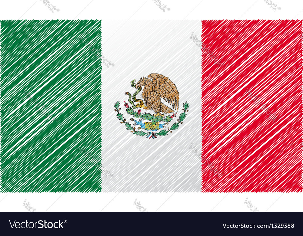 Mexico flag Royalty Free Vector Image - VectorStock