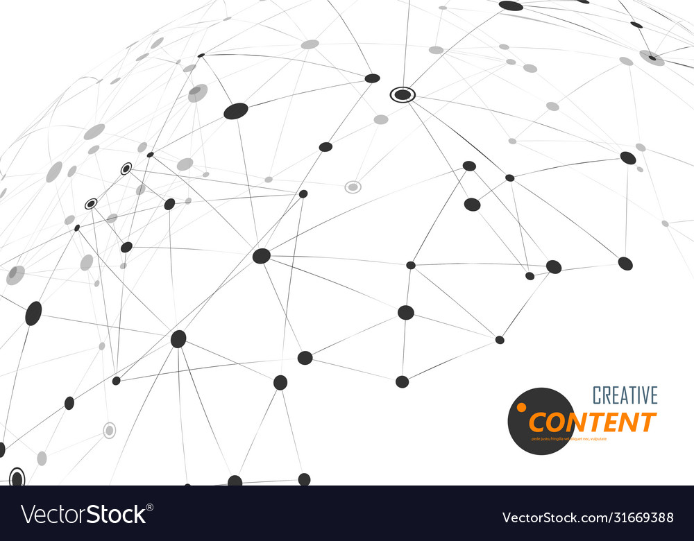 Network abstract background with connected vector image Network abstract background with connected