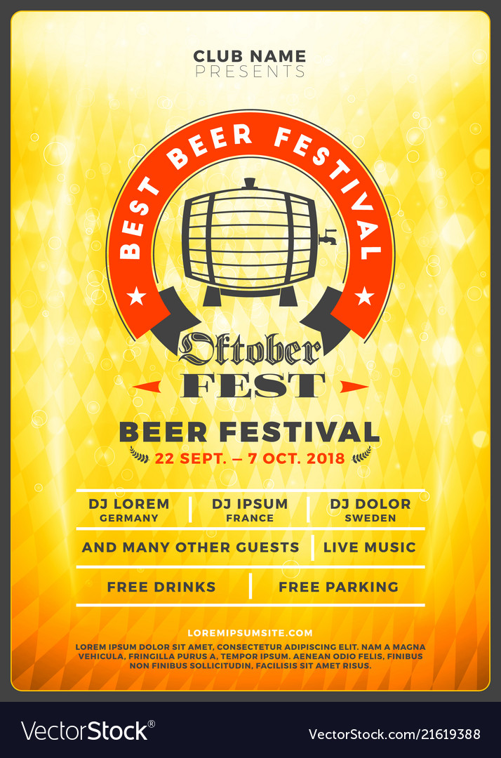 Oktoberfest beer festival celebration typography