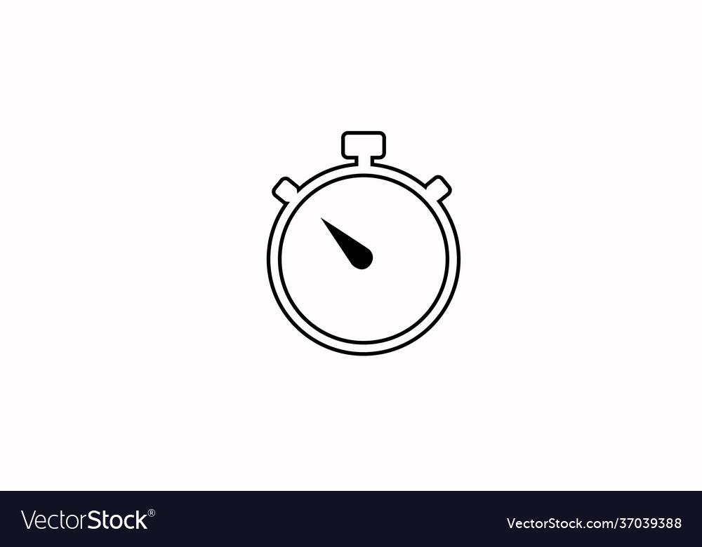 Gerundete Zeit-Icon Chronometer vector image Gerundete Zeit-Icon Chronometer
