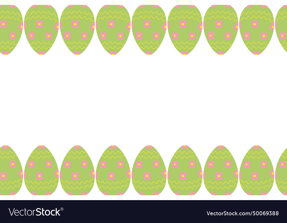 Seamless frame with top and bottom border vector image Seamless frame with top and bottom border