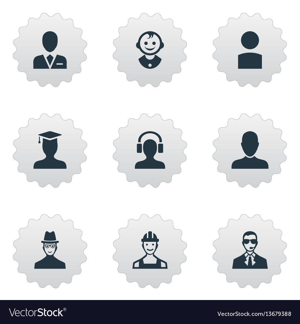 Set of simple avatar icons