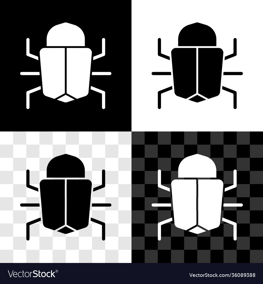 Set system bug concept icon isolated on black vector image Set system bug concept icon isolated on black