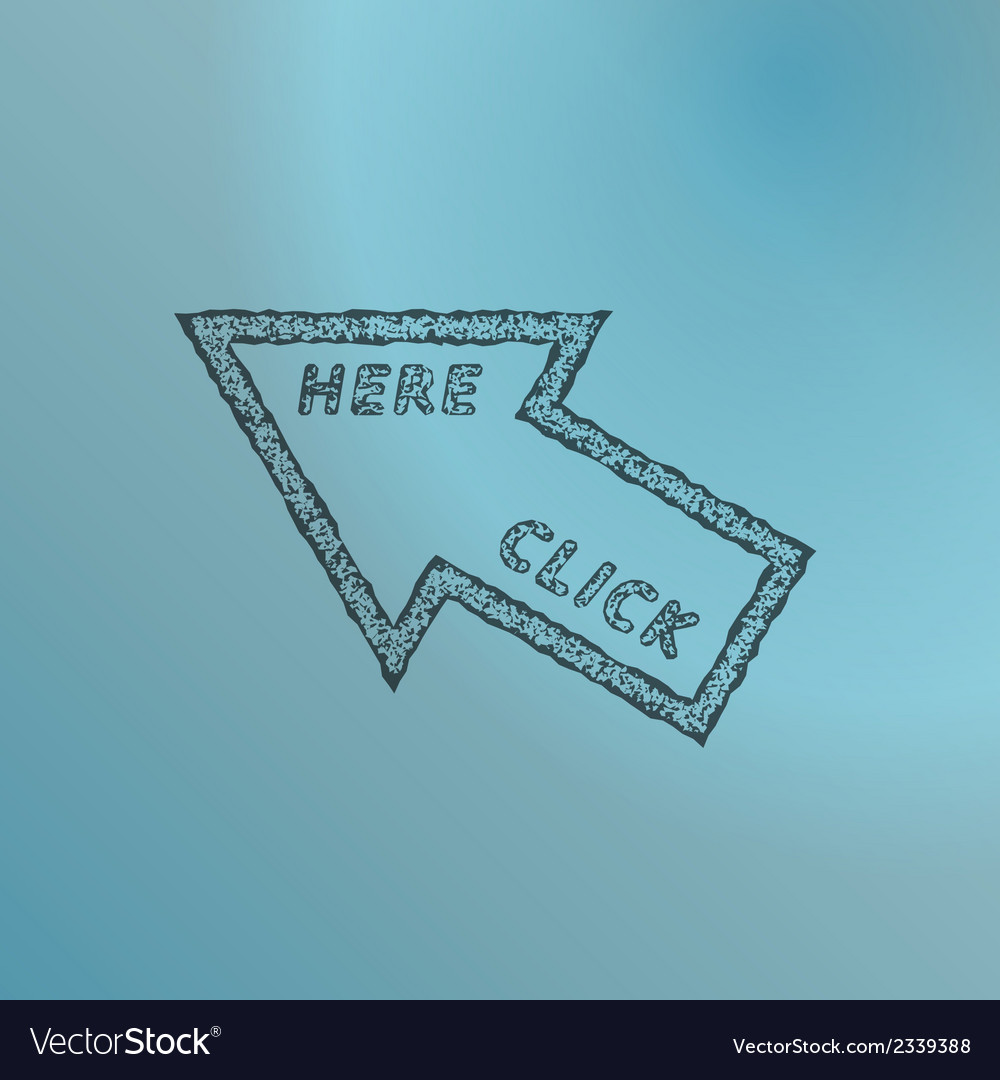 Stamp with arrow and click here text