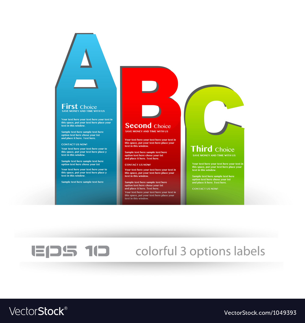 Abc Banner Tags Royalty Free Vector Image Vectorstock
