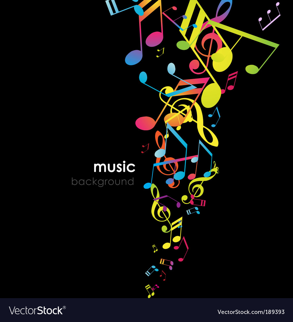 Abstract Background With Tunes Royalty Free Vector Image