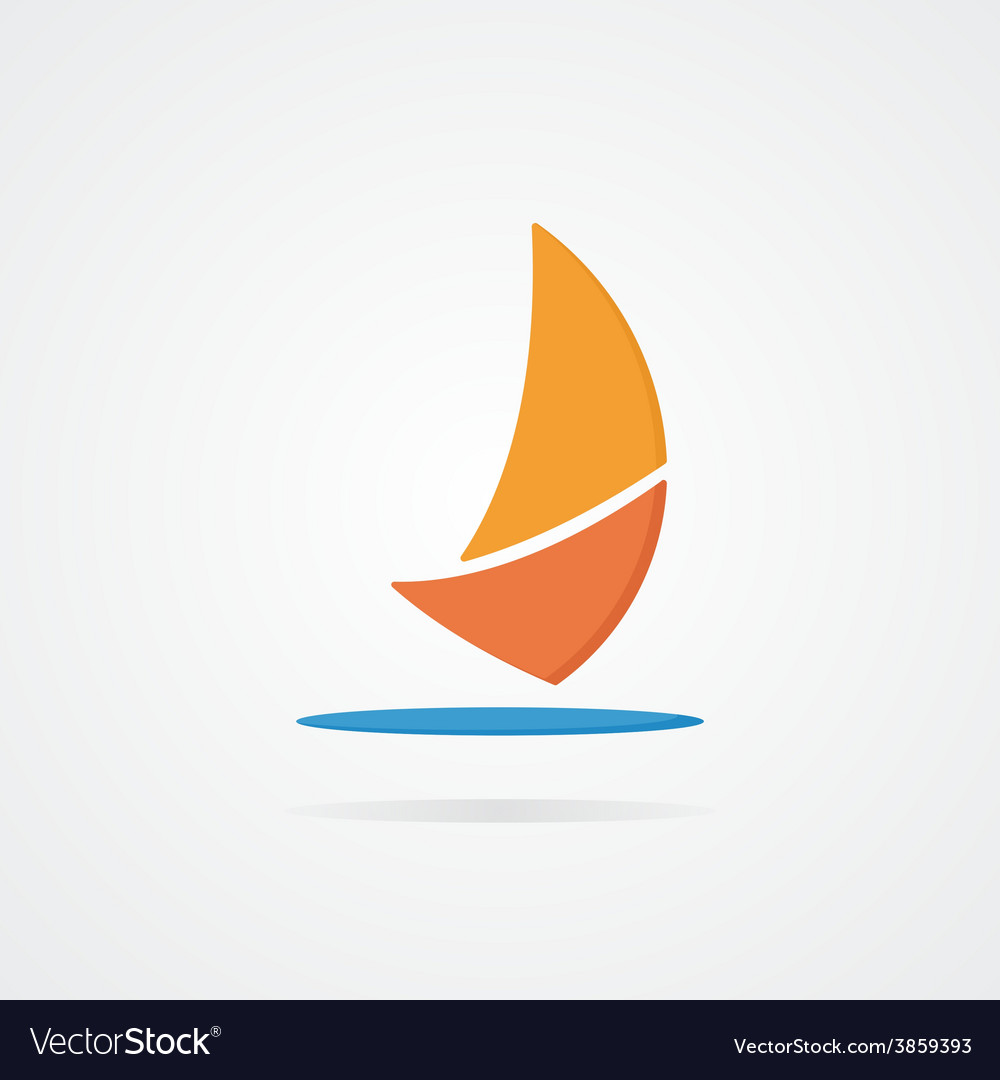 Abstract Sailboat Logo Design Royalty Free Vector Image
