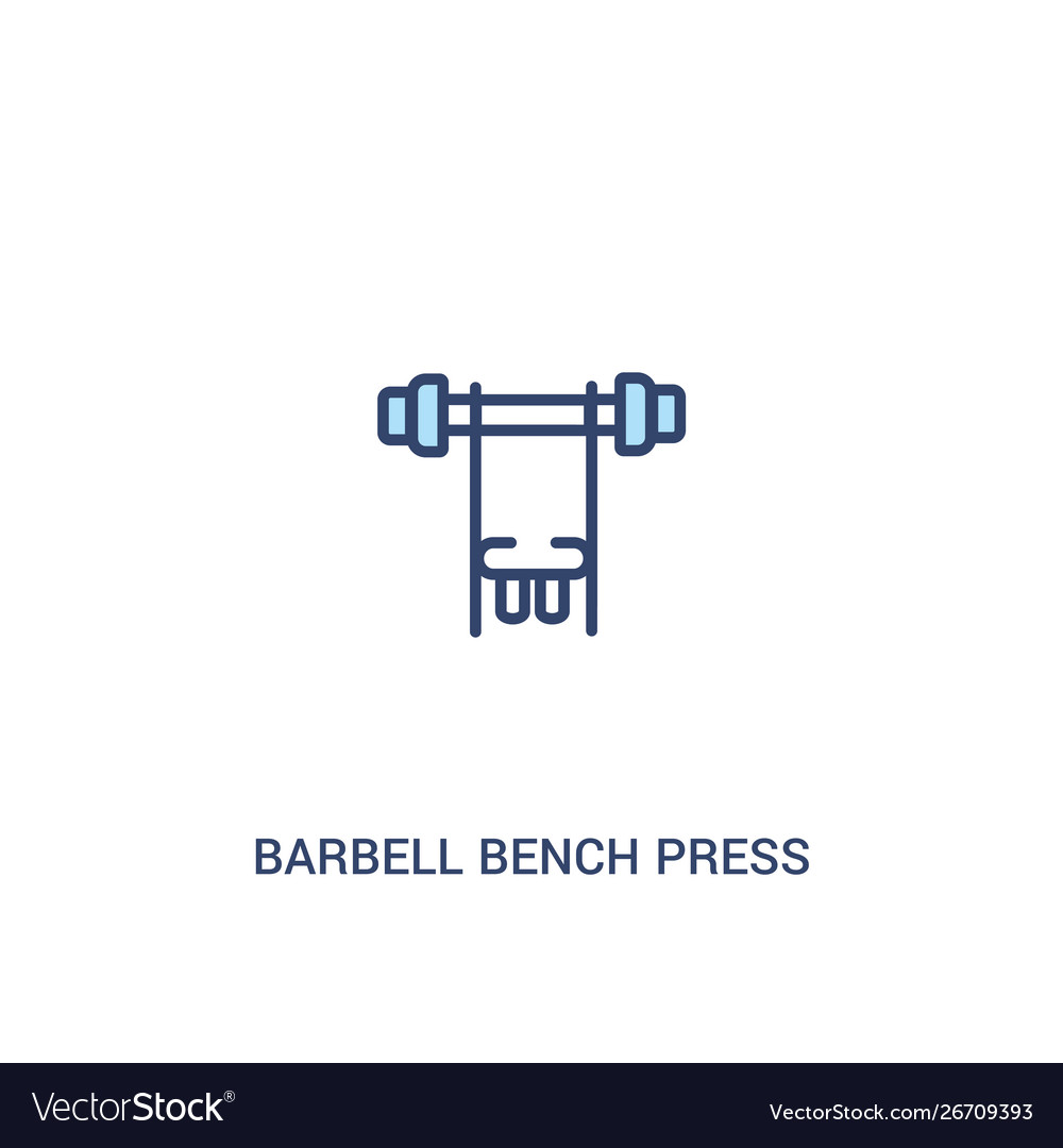 Barbell Bench Press Concept 2 Colored Icon Simple Vector Image