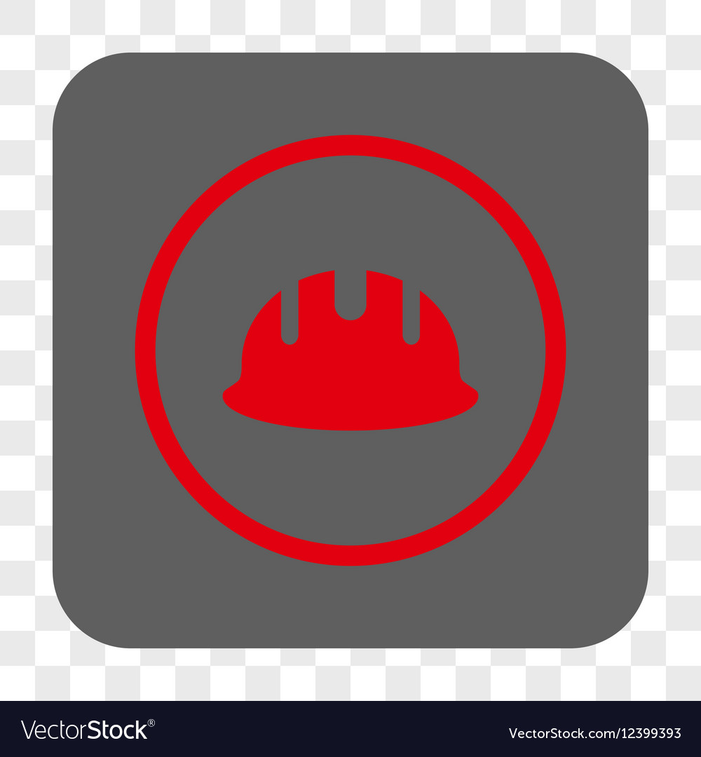 Builder hardhat rounded square button