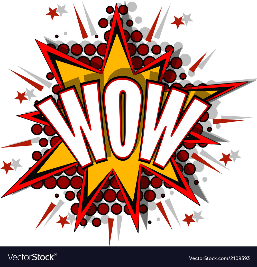 Cartoon of wow Royalty Free Vector Image - VectorStock