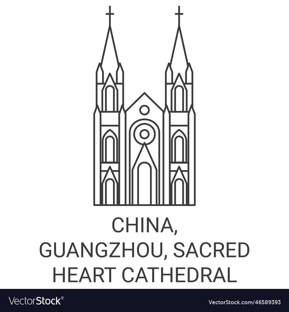 China guangzhou heiliges Herz Kathedrale Reisen vector image China guangzhou heiliges Herz Kathedrale Reisen