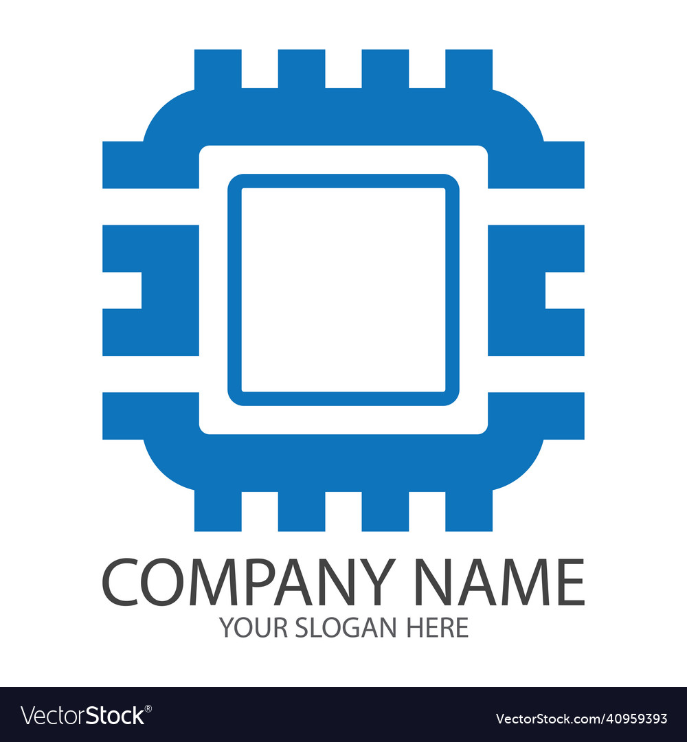 Cpu simple icon symbol template