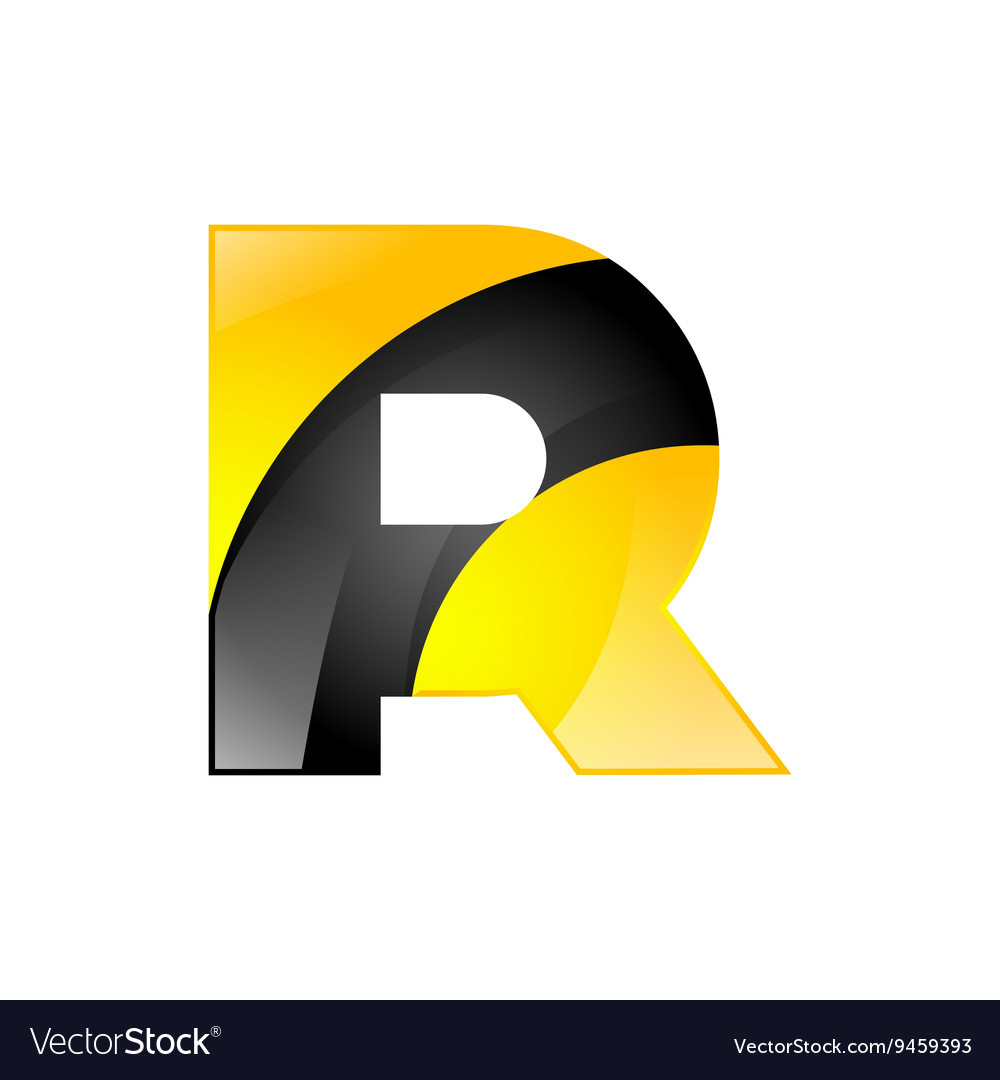 Creative Yellow And Black Symbol Letter R For Your Creative Yellow And Black Symbol Letter R For Your