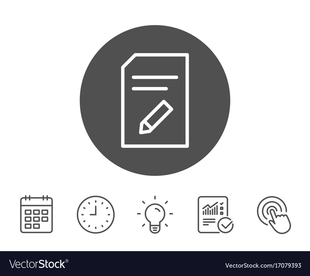 Edit document line icon file sign