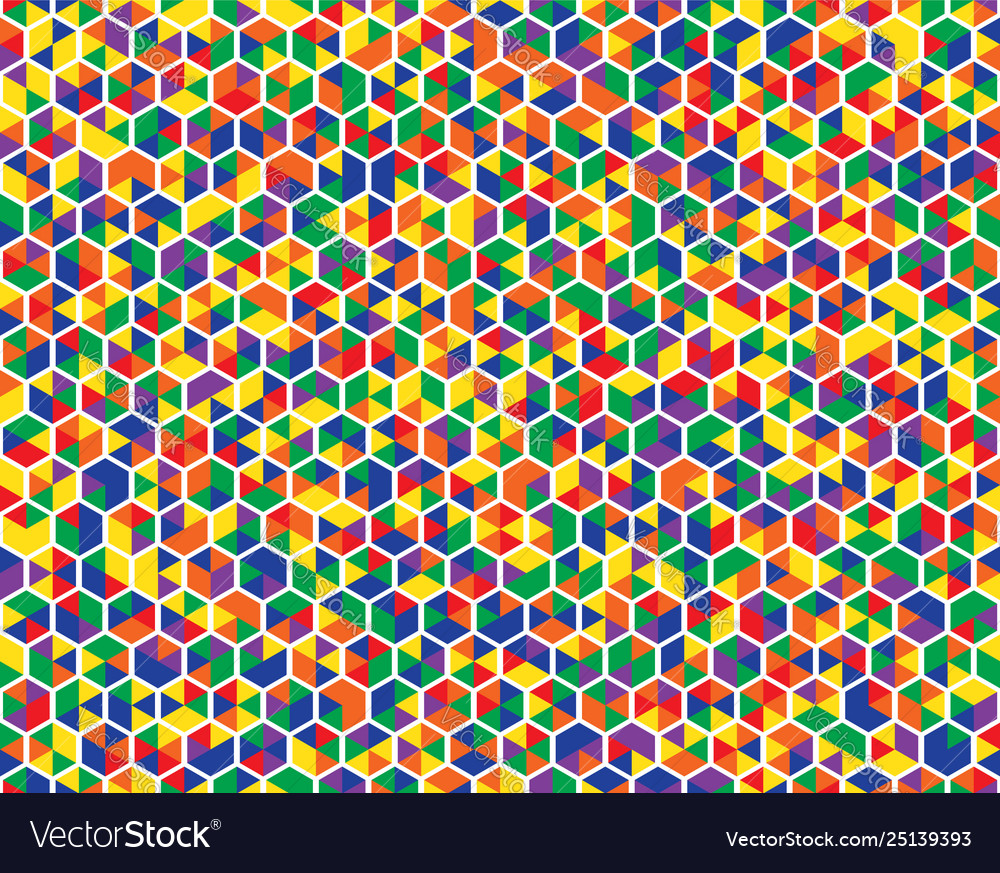 Geometric Colorful Hexagon Pattern