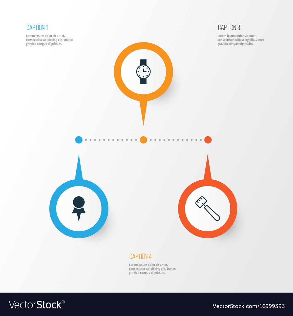 Instrument icons set collection of timer