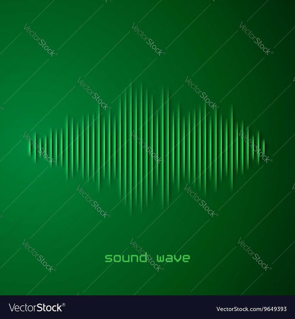 Paper sound waveform with shadow