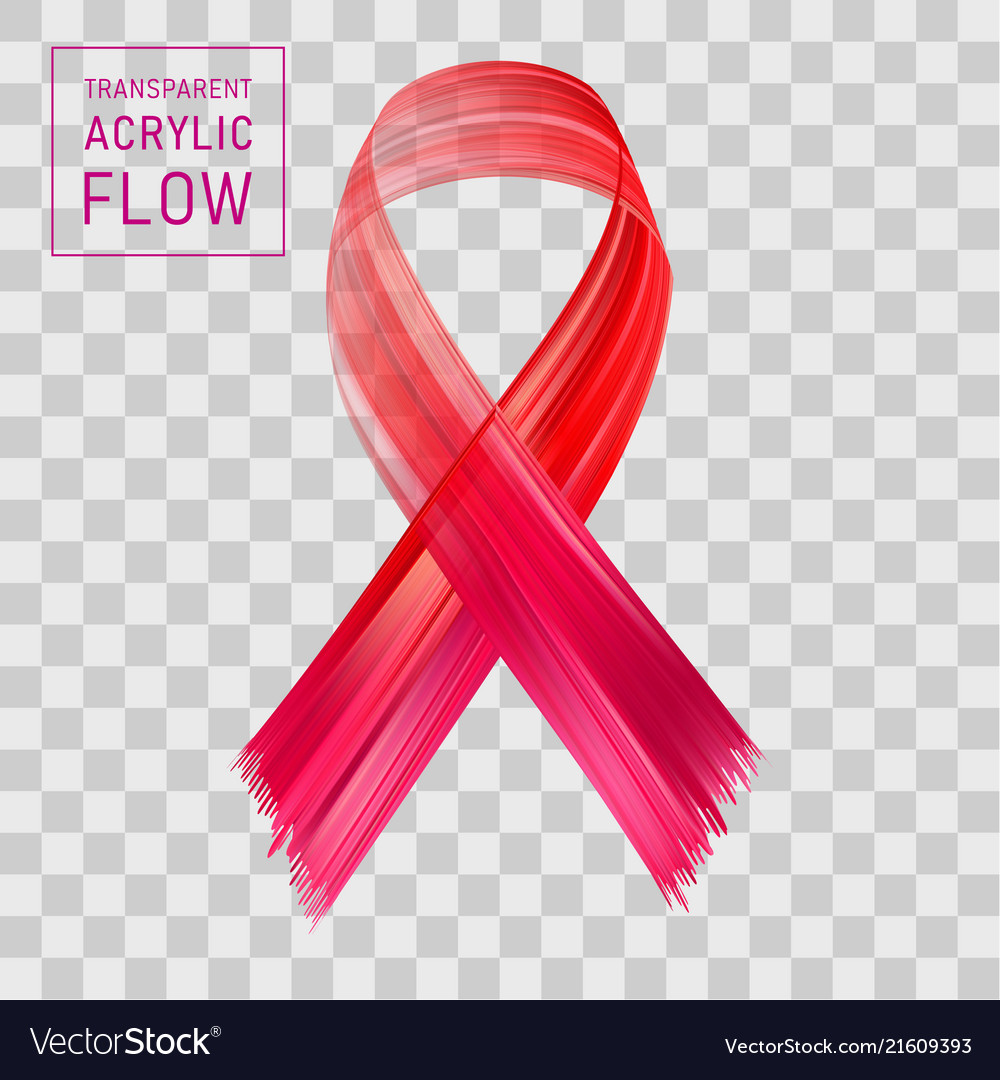 Pink Ribbon Flow Breast Cancer Awareness Symbol Vector Image