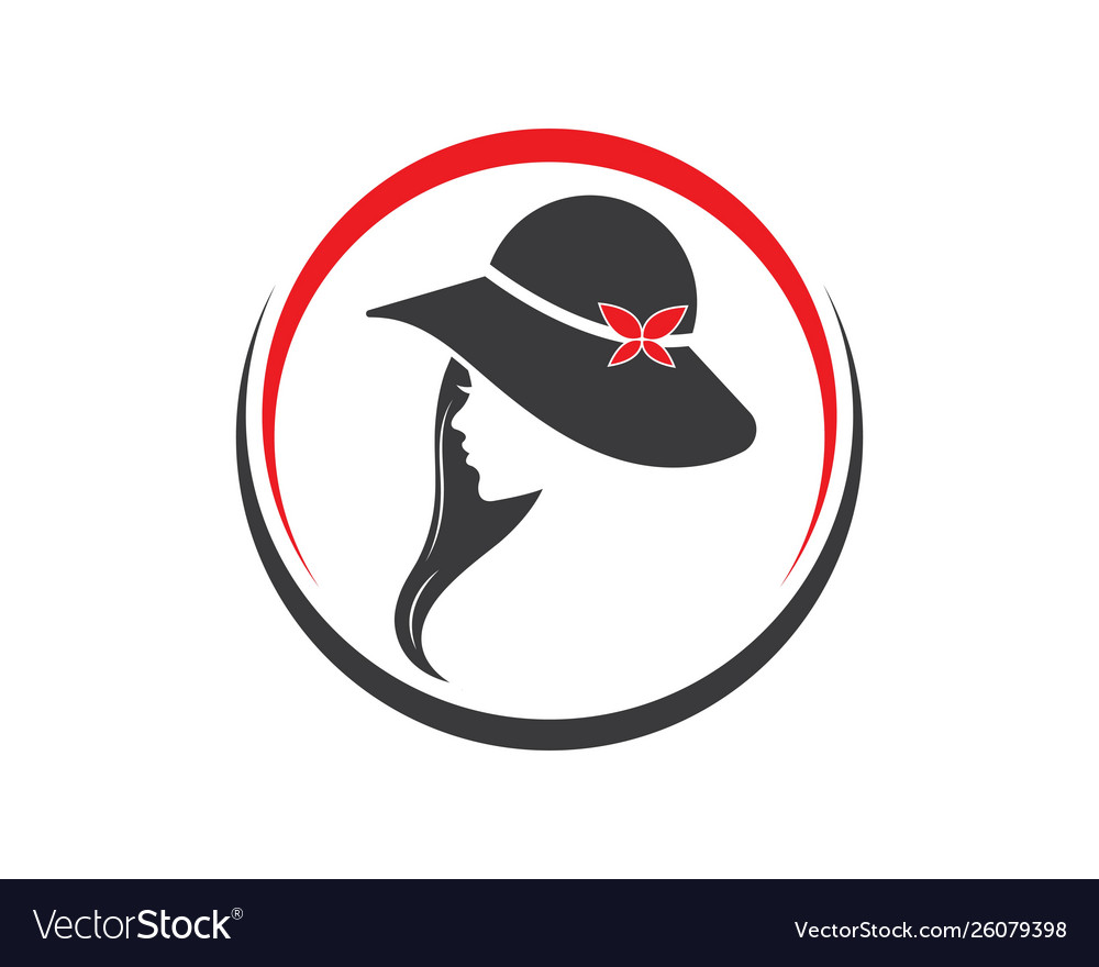 Beauty woman with hat template