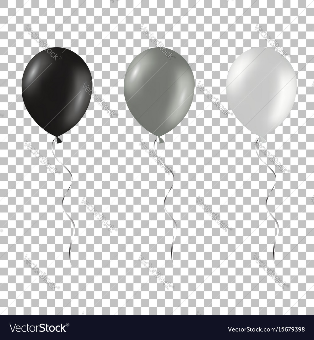 Schwarz und Silber Helium Ballons