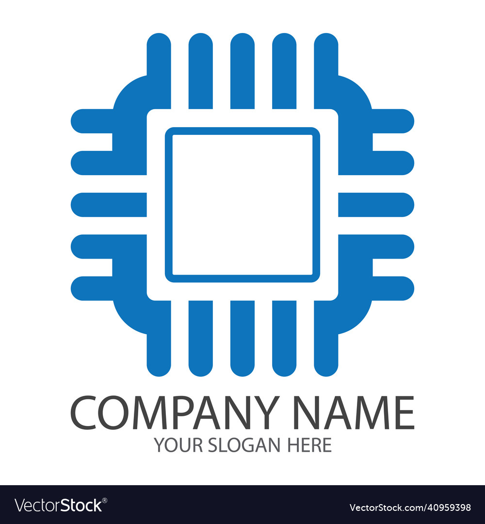 Cpu simple icon symbol template